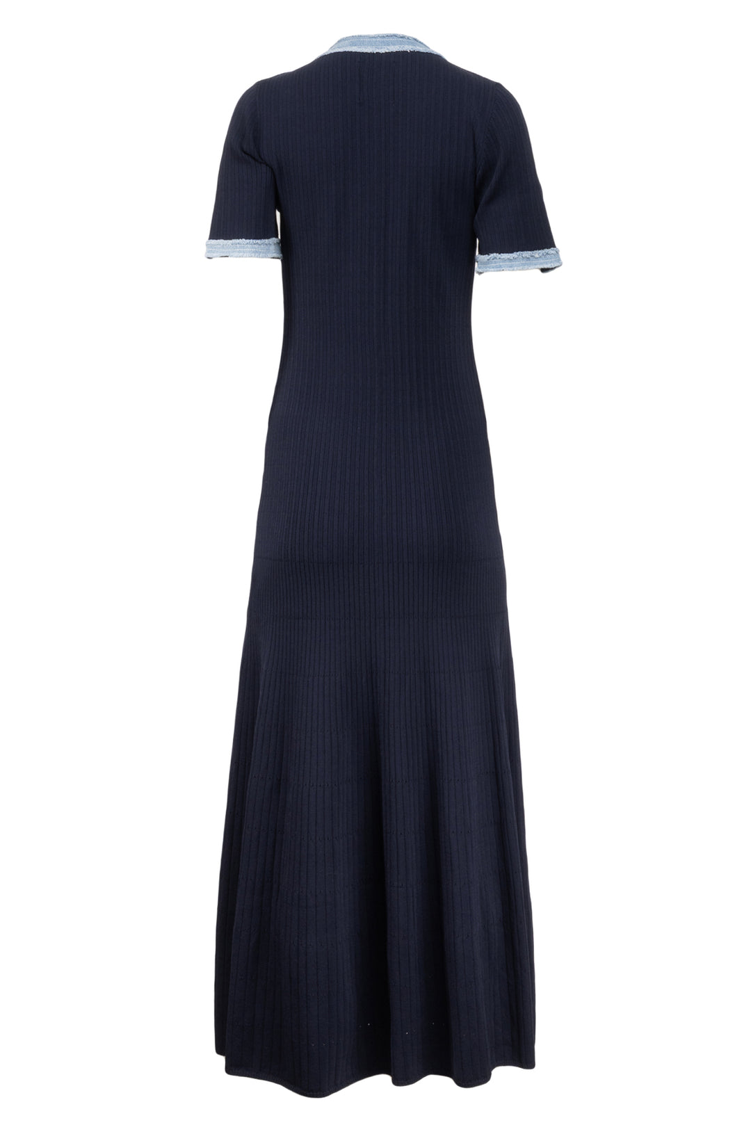 Sandro Size 40 Knit & Denim Maxi Dress