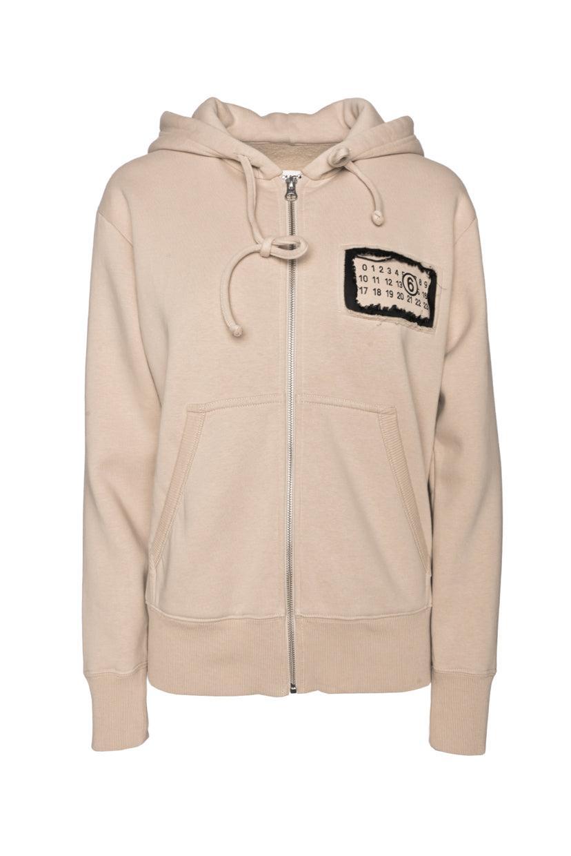 MM6 Size XXXS Zip Up Logo Hooded Sweatshirt