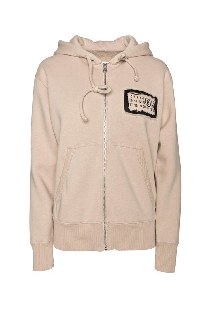 MM6 Size XXXS Zip Up Logo Hooded Sweatshirt
