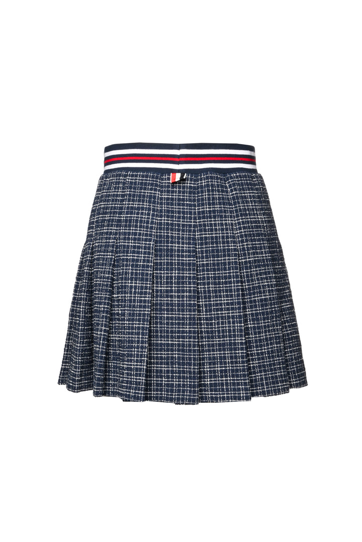 Thom Browne Size 38 Tweed Pleated Mini Skirt