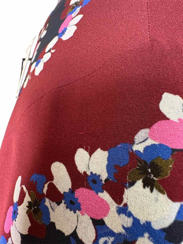 Erdem Size 6 Floral Silk Skirt