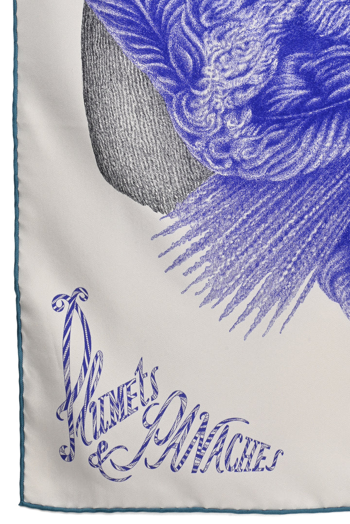 Hermes Plumets Et Panaches Silk Square Scarf 90