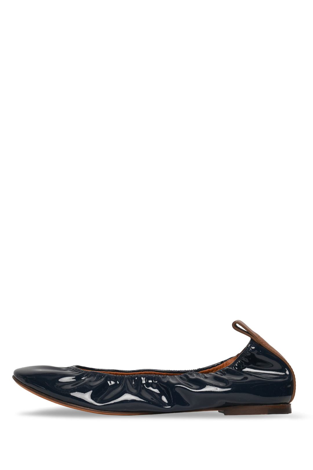 Lanvin Size 36 Patent Ruched Ballerina Flats