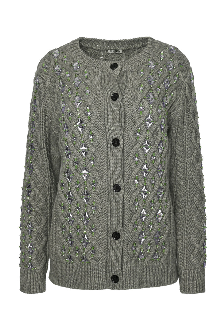 Miu Miu Size L 2023 Beaded Cardigan
