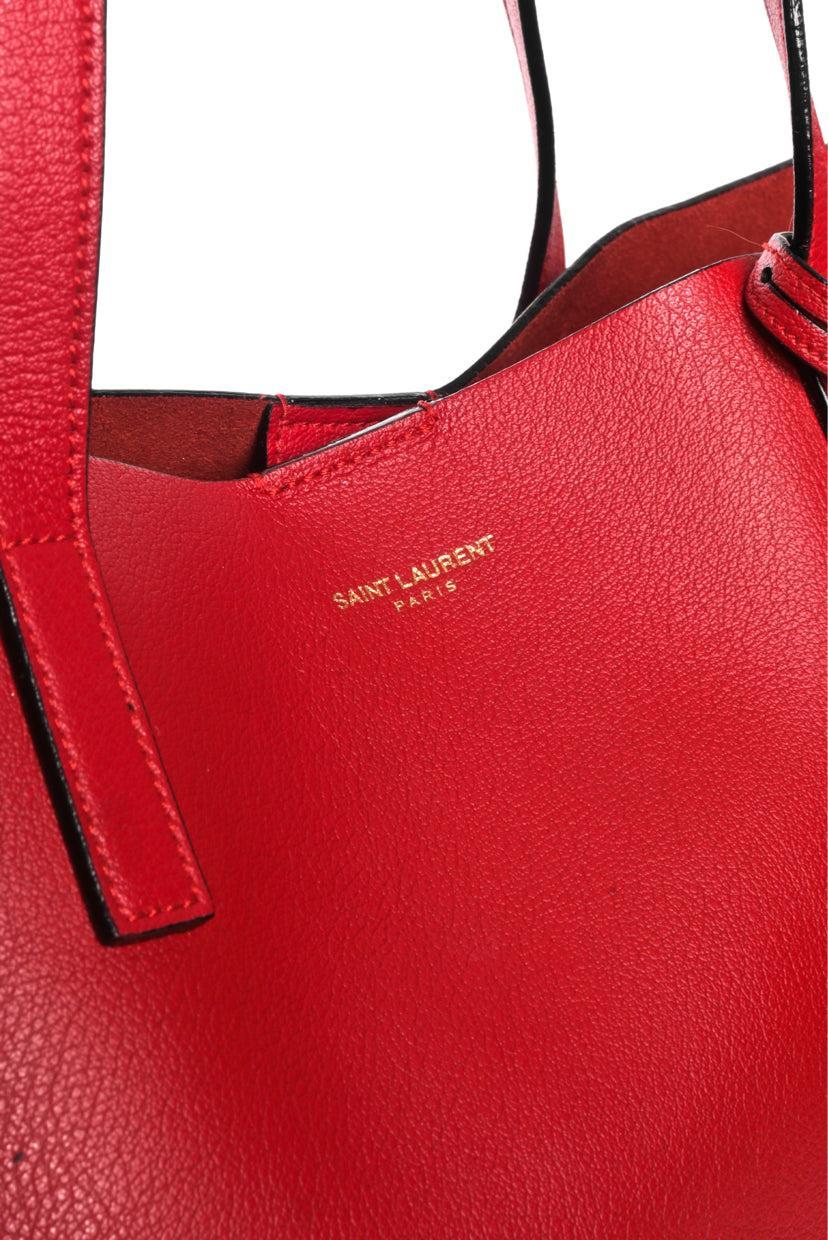 Saint Laurent 2015 Calfskin Leather Shopping Tote