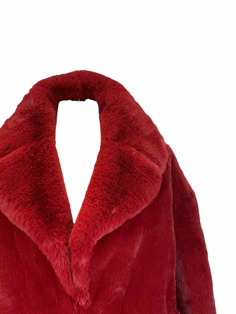 Diane Von Furstenberg Size M Faux Fur Coat