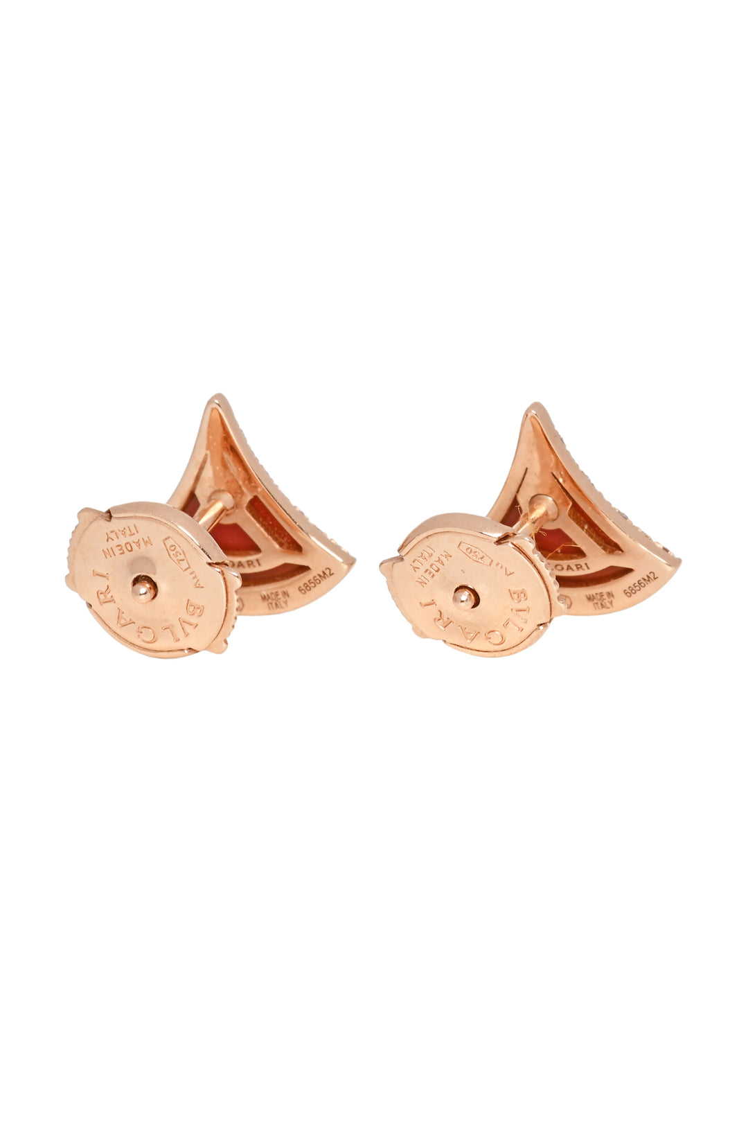 Bvlgari 2026 18KT Rose Gold Carnelian & Pave Diamonds Divas' Dream Earrings