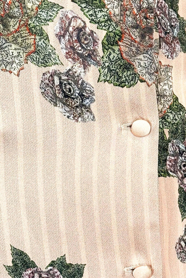 La Perla Size 10 Maps in Bloom Floral Print Bi-Stretch Silk Short Dress