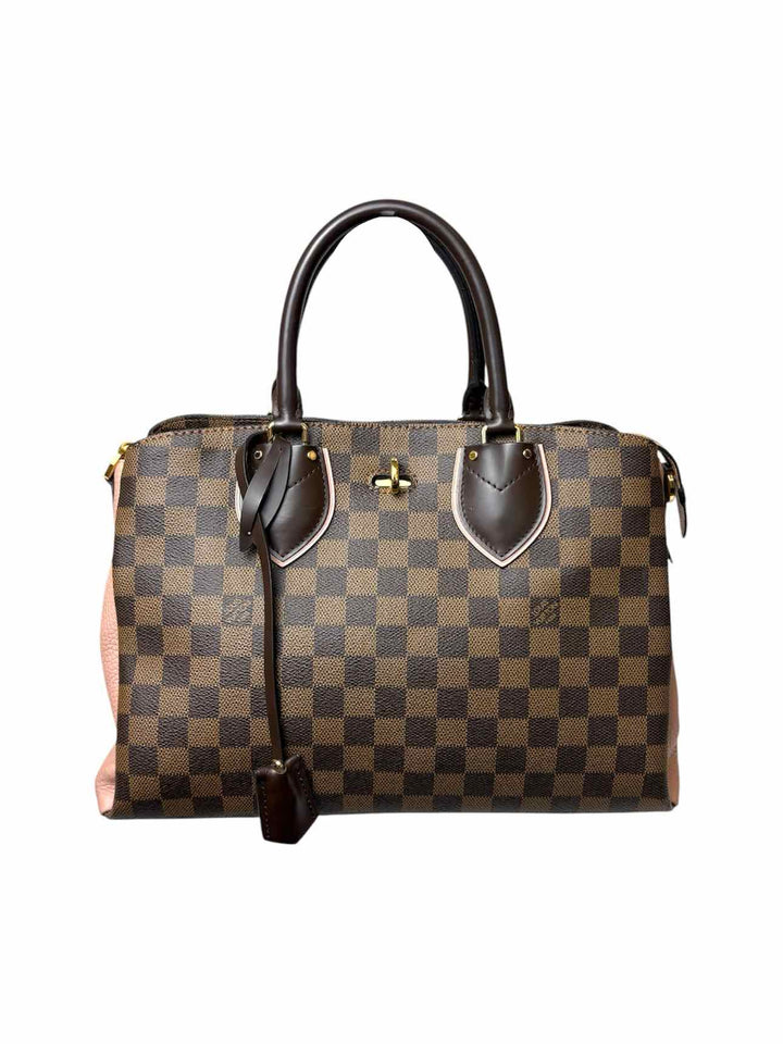 Louis Vuitton Cuir Taurillon Damier Ebene Normandy Magnolia Purse