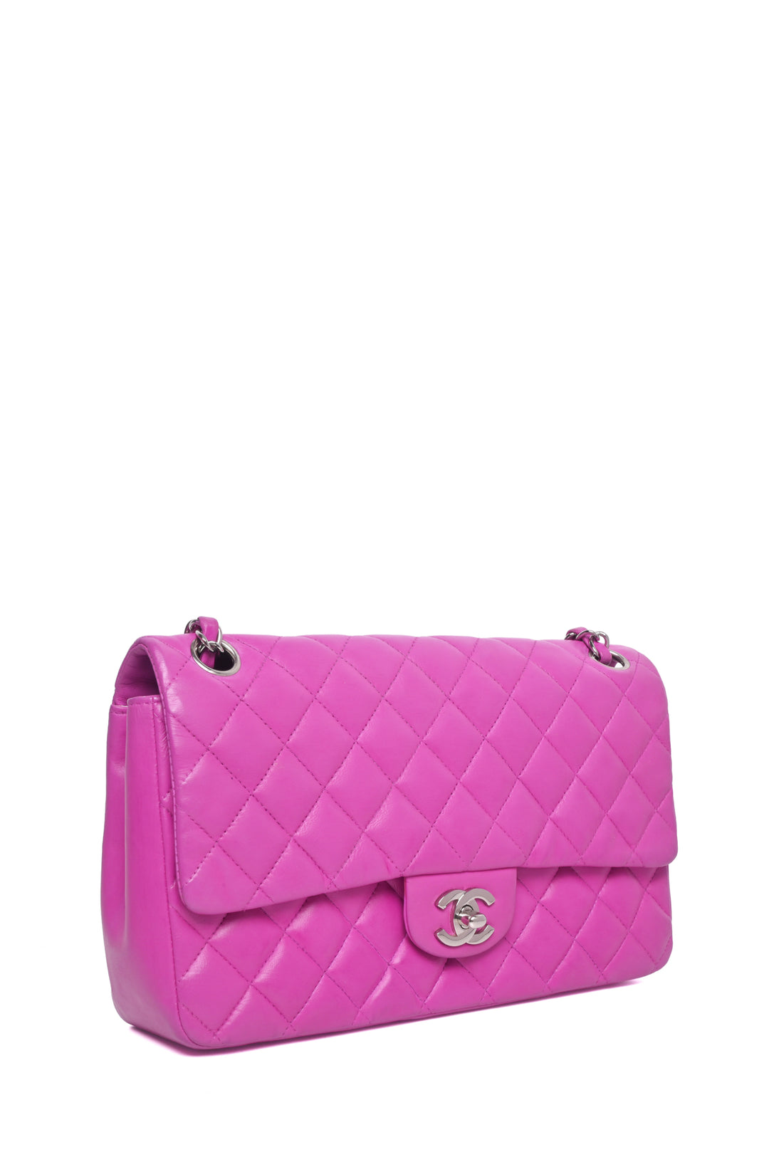 Chanel 2003-2004 Quilted Lambskin Medium Single Flap Shoulder Bag