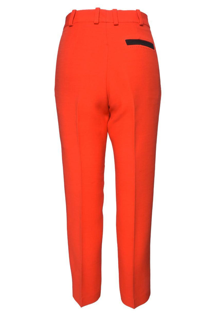 Korsun Size 40 Red Trousers Straight Leg Pants