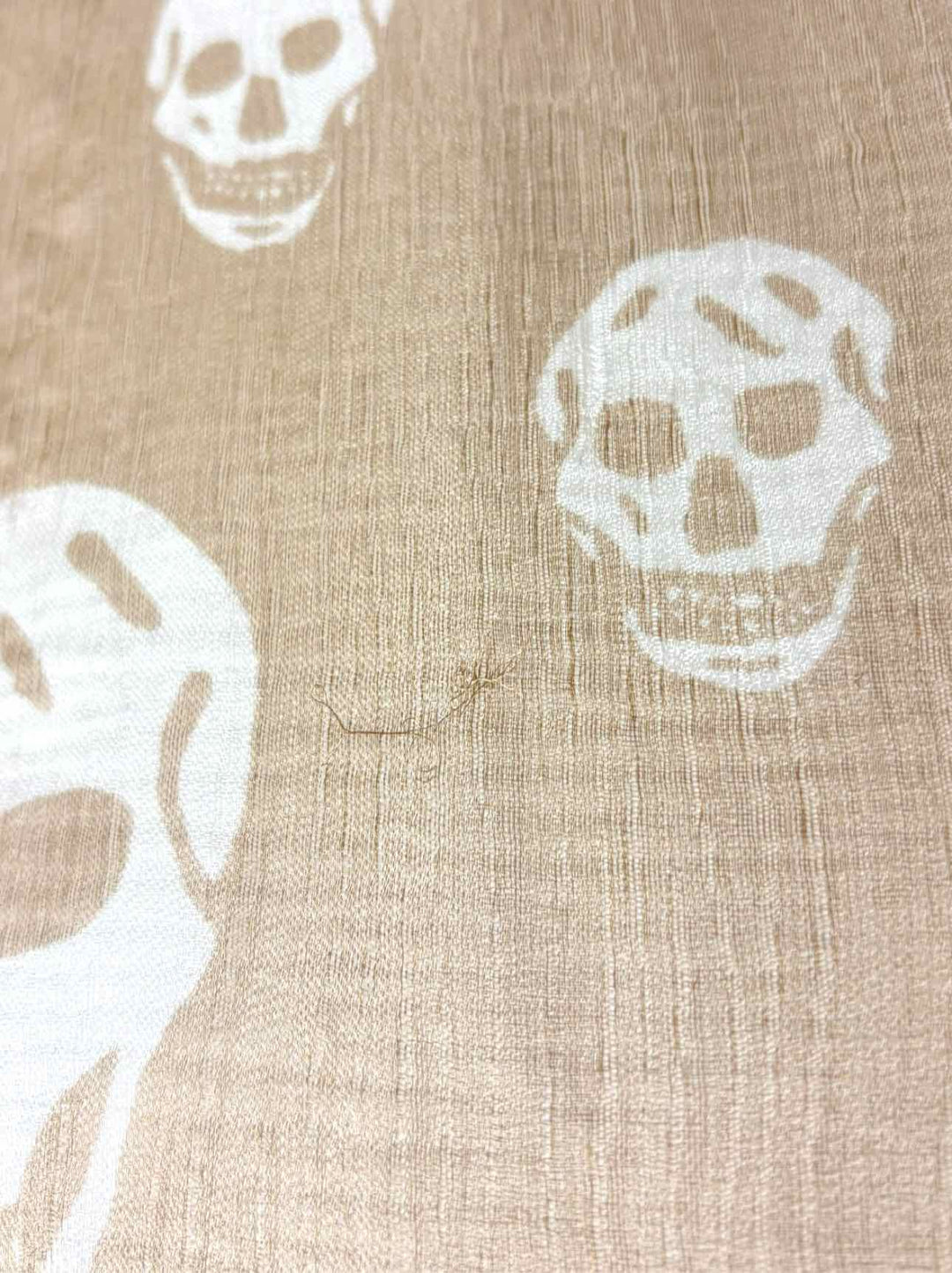 Alexander Mcqueen Silk Skull Pattern Scarf