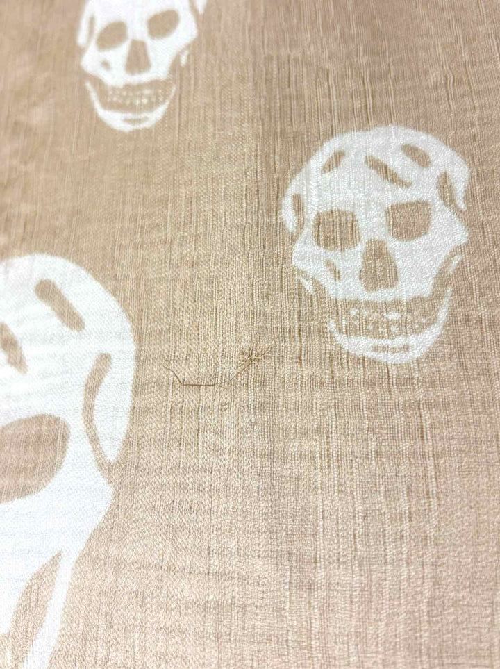 Alexander Mcqueen Silk Skull Pattern Scarf