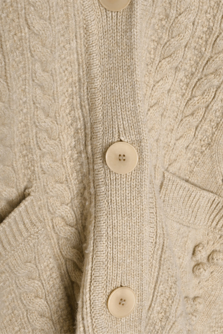 Sandro Size 3 Cableknit Cardigan