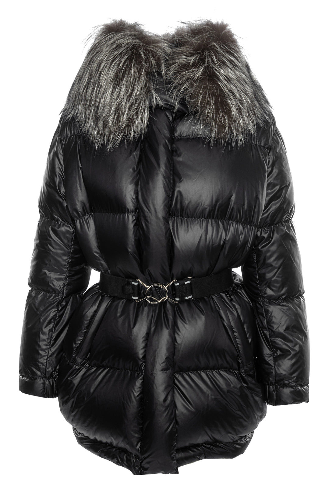 Prada Size 38 Fox Fur Trimmed Puffer Jacket