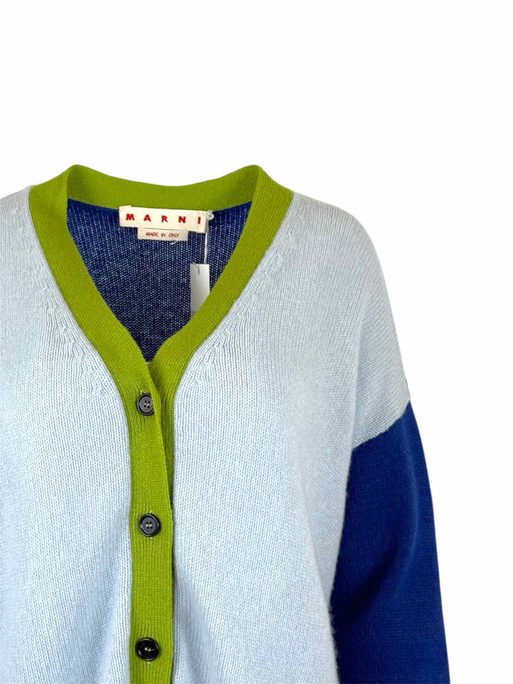 Marni Size 42 Colour Block Iconic Cashmere Cardigan