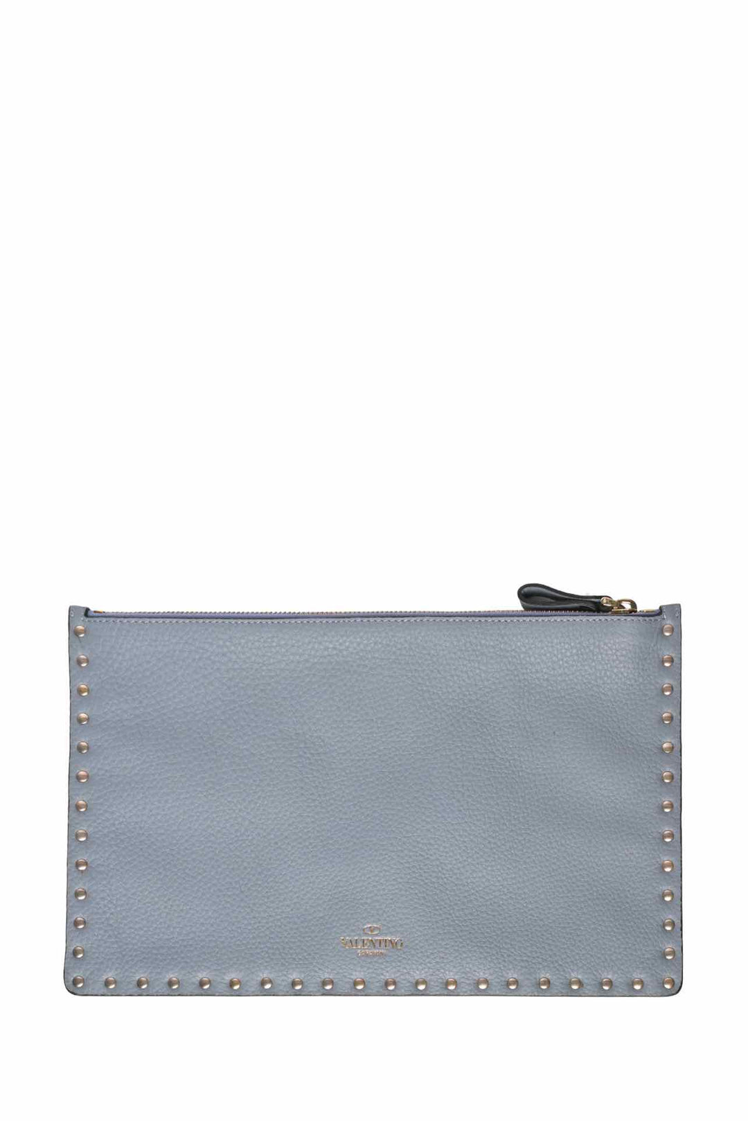Valentino Rockstud Grain Leather Pouch Clutch