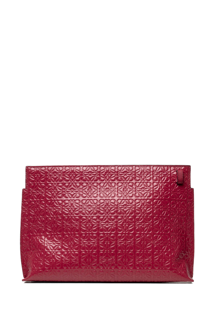 Loewe Anagram Embossed Leather T Clutch
