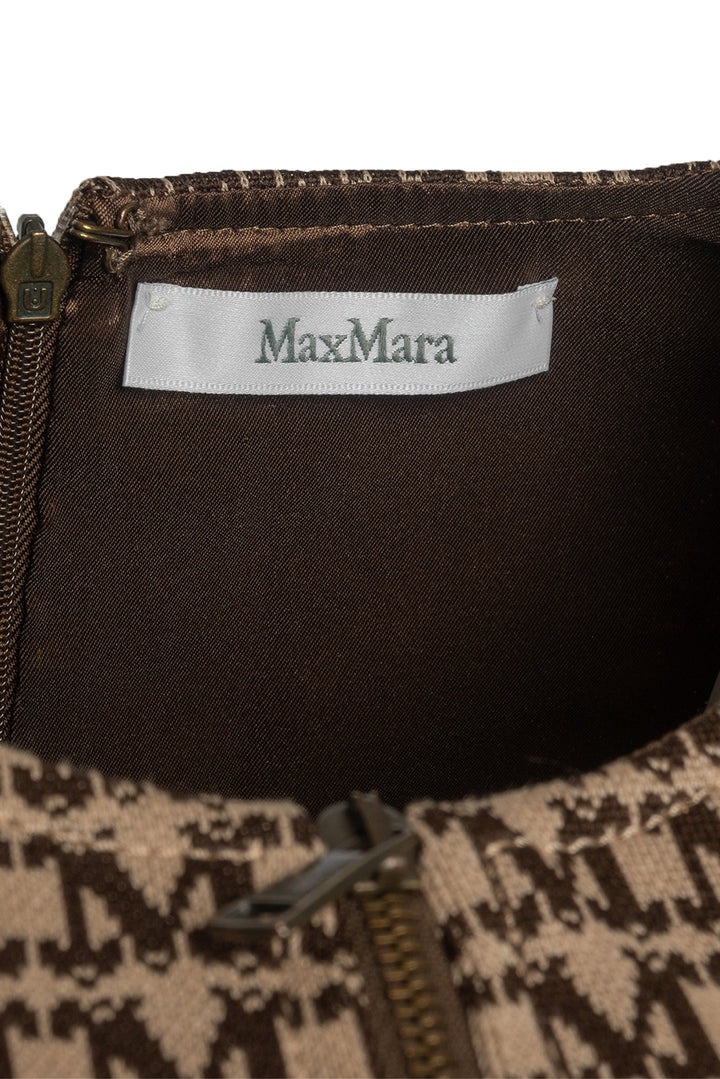 Max Mara Size 8 Monogram Cotton Dress