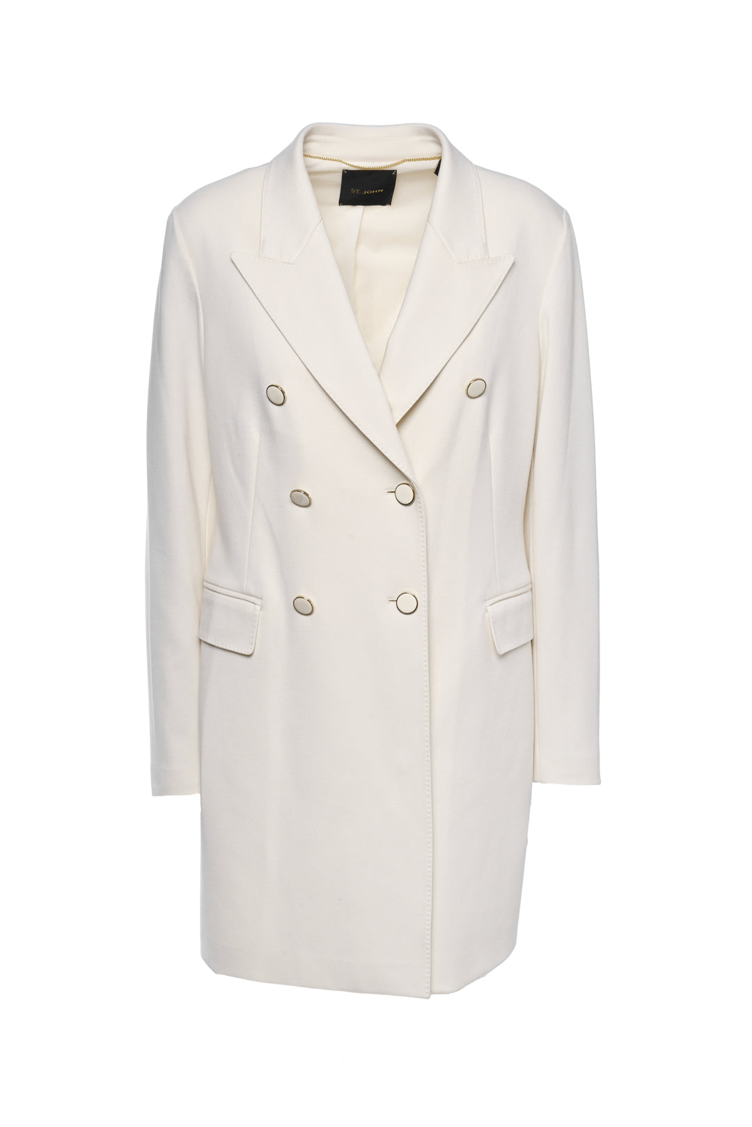 St. John Size 8 Double Breasted Mid-length Coat