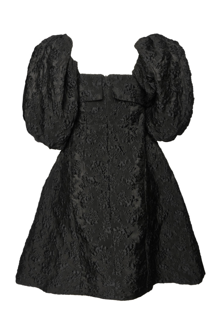 Simone Rocha Size 4 Jacquard Puff Sleeve Mini Dress