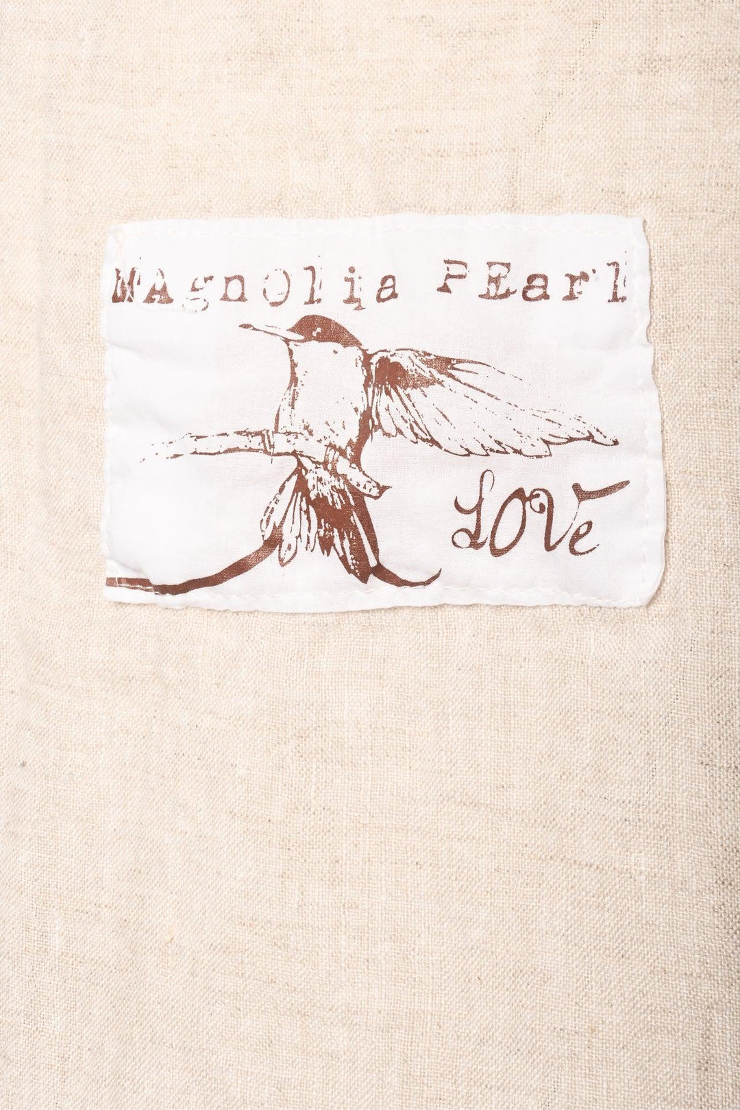 Magnolia Pearl Size OS Ruched Logo Linen Dress