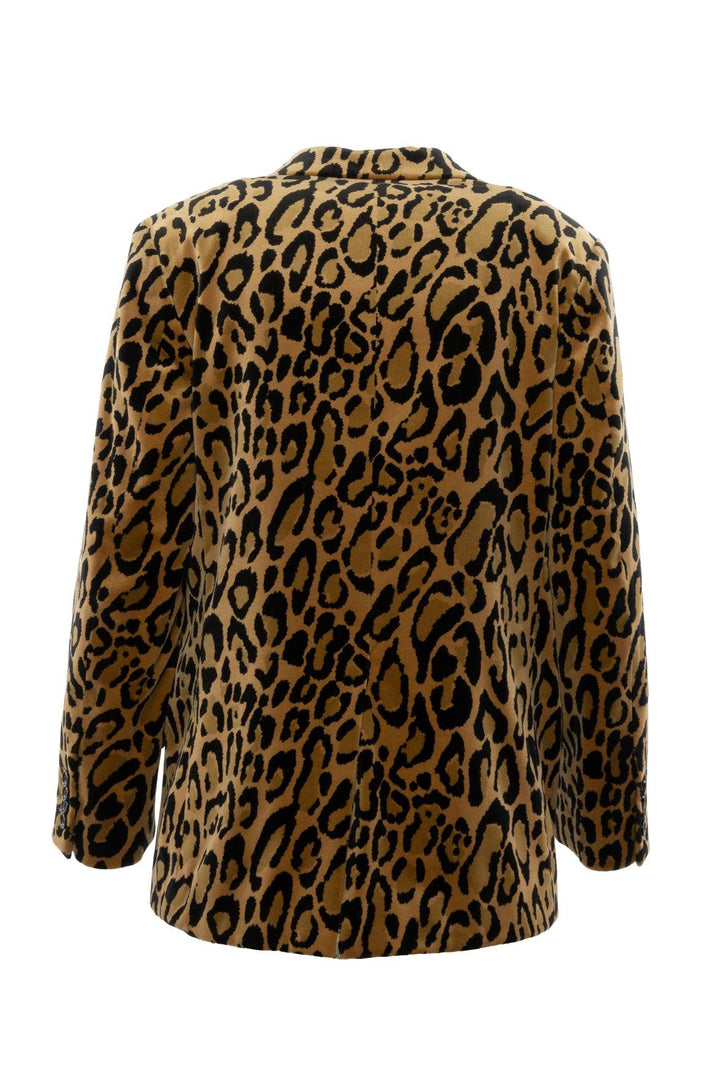 Dries Van Noten Size 38 Velvet Leopard Blazer