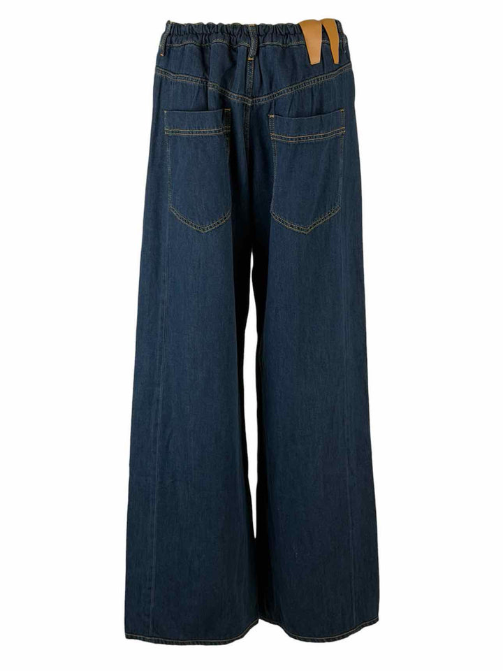 Darkpark Size 26 Ruched Waist Wide Leg Jeans