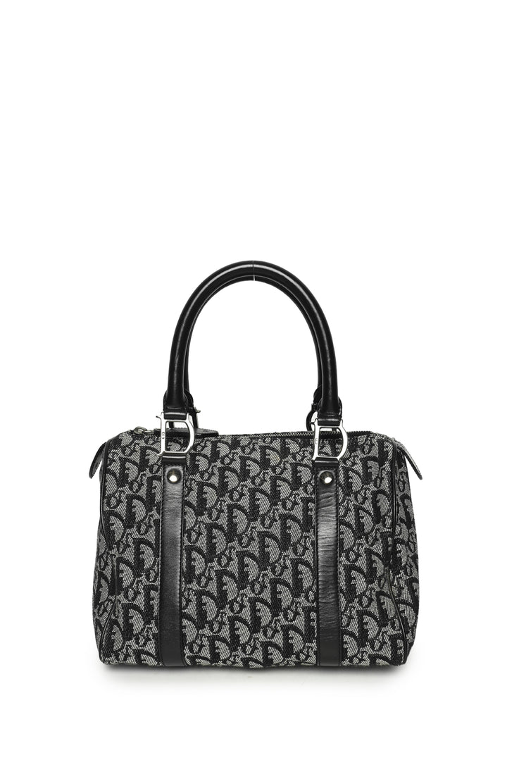 Dior Vintage 2002 Trotter Canvas Boston Bag Purse