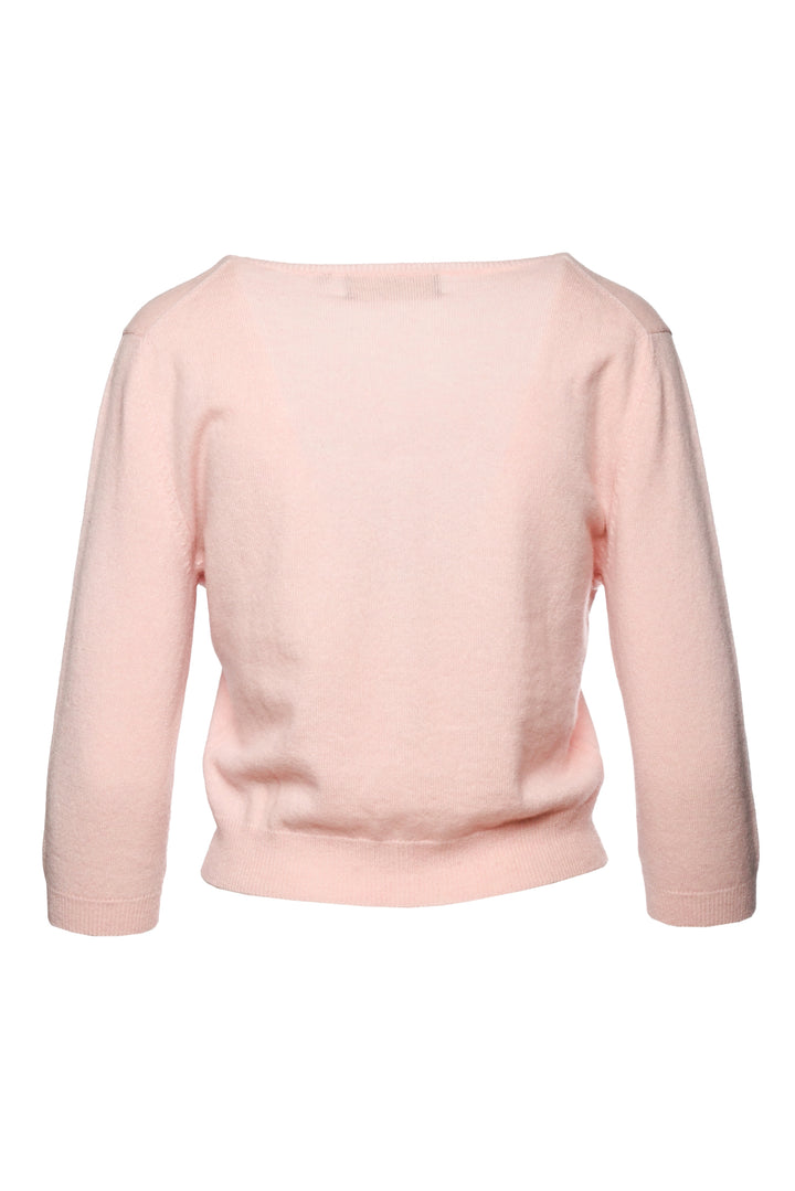 Black Goat Size M Cropped Cashmere Knit Cardigan