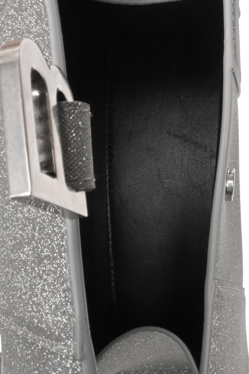 Balenciaga XS Glitter Hourglass Top Handle Bag