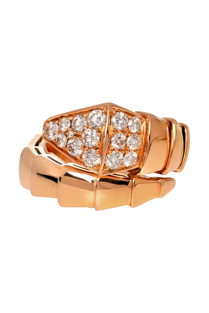 Bvlgari Size S 18K Rose Gold Serpenti Viper Ring