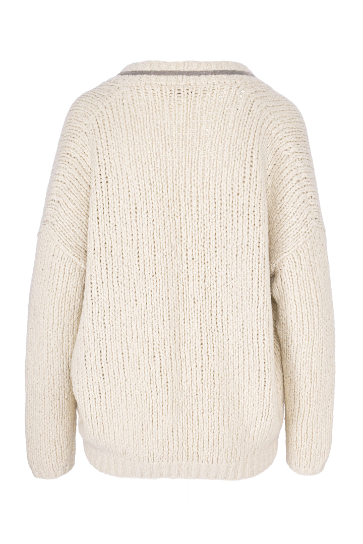 Brunello Cucinelli Size S Monili Trim Cardigan