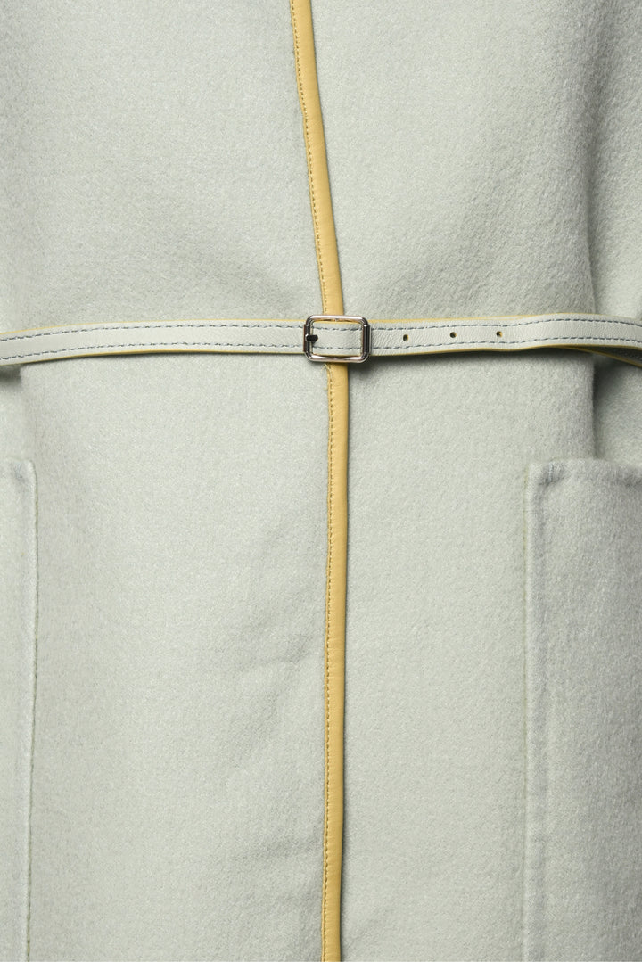 Loro Piana Size M Reversible Leather Trim Cashmere Midi Vest