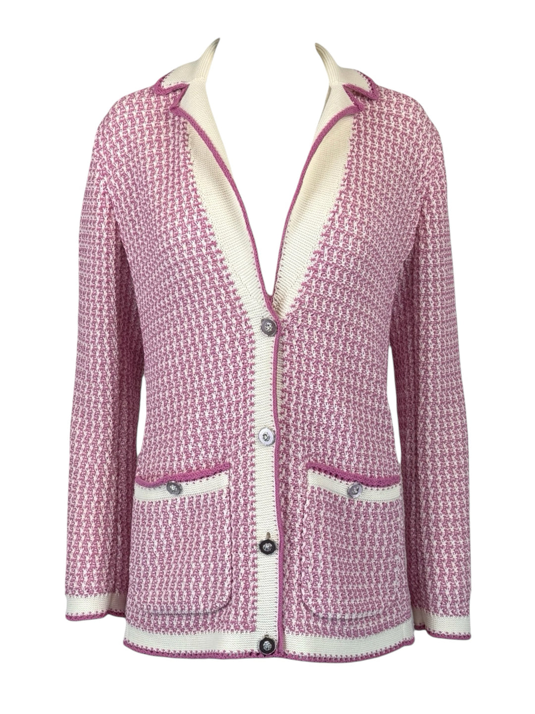 Chanel Size S 2022 Plunge Neck Knit Cardigan