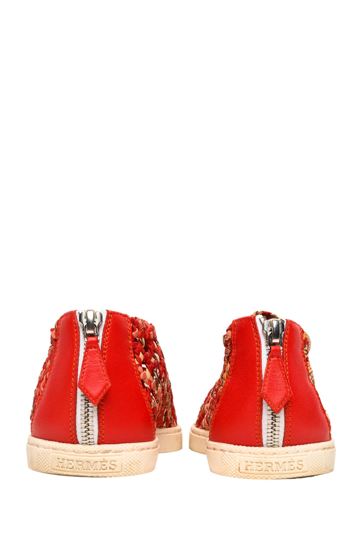 Hermes Size 36.5 Woven Fabric & Leather Oxygene Sneaker