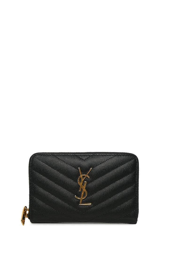 Saint Laurent Cassandre Matelasse Zip Wallet