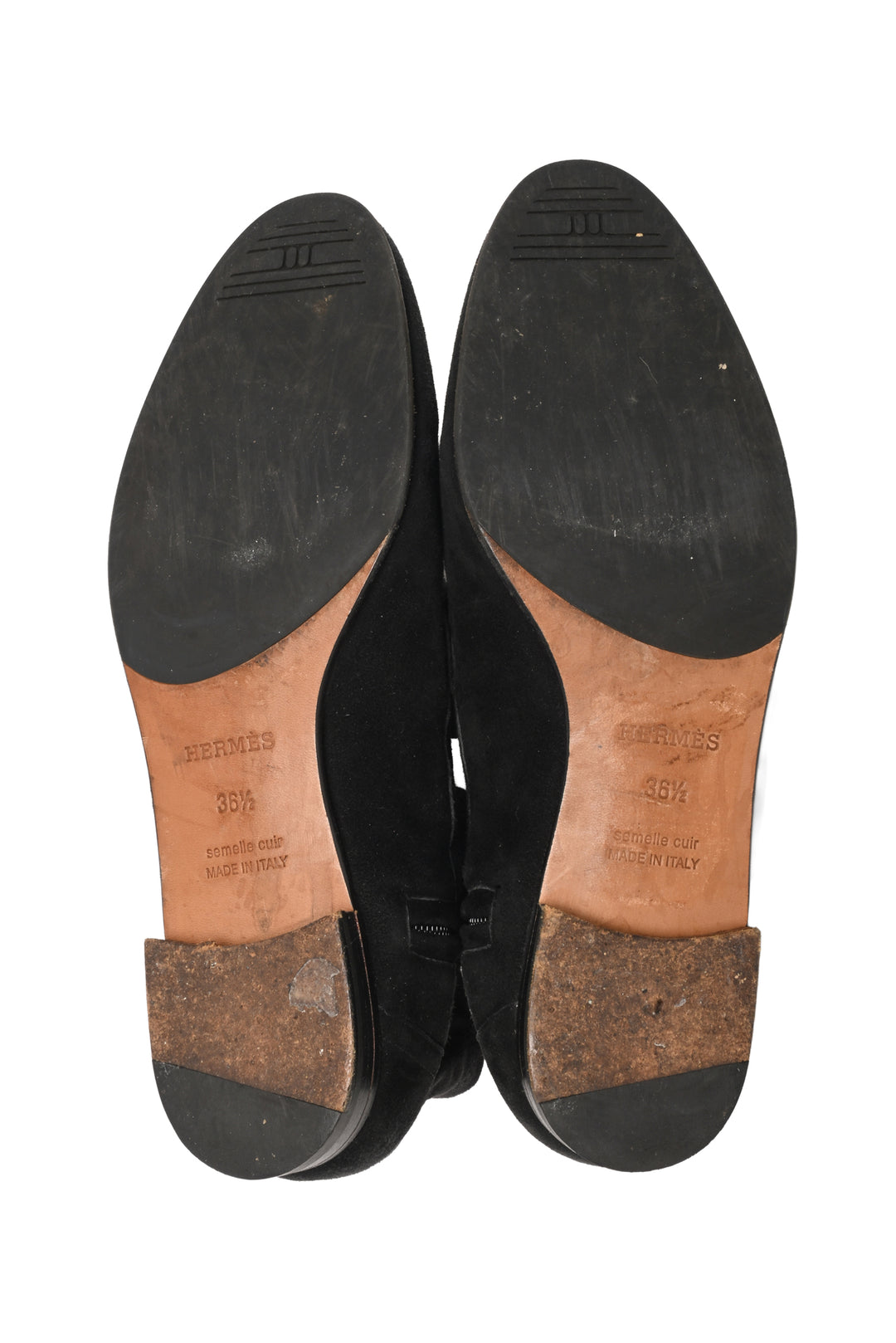 Hermes Size 36.5 Saint-Honore Suede Ankle Boots