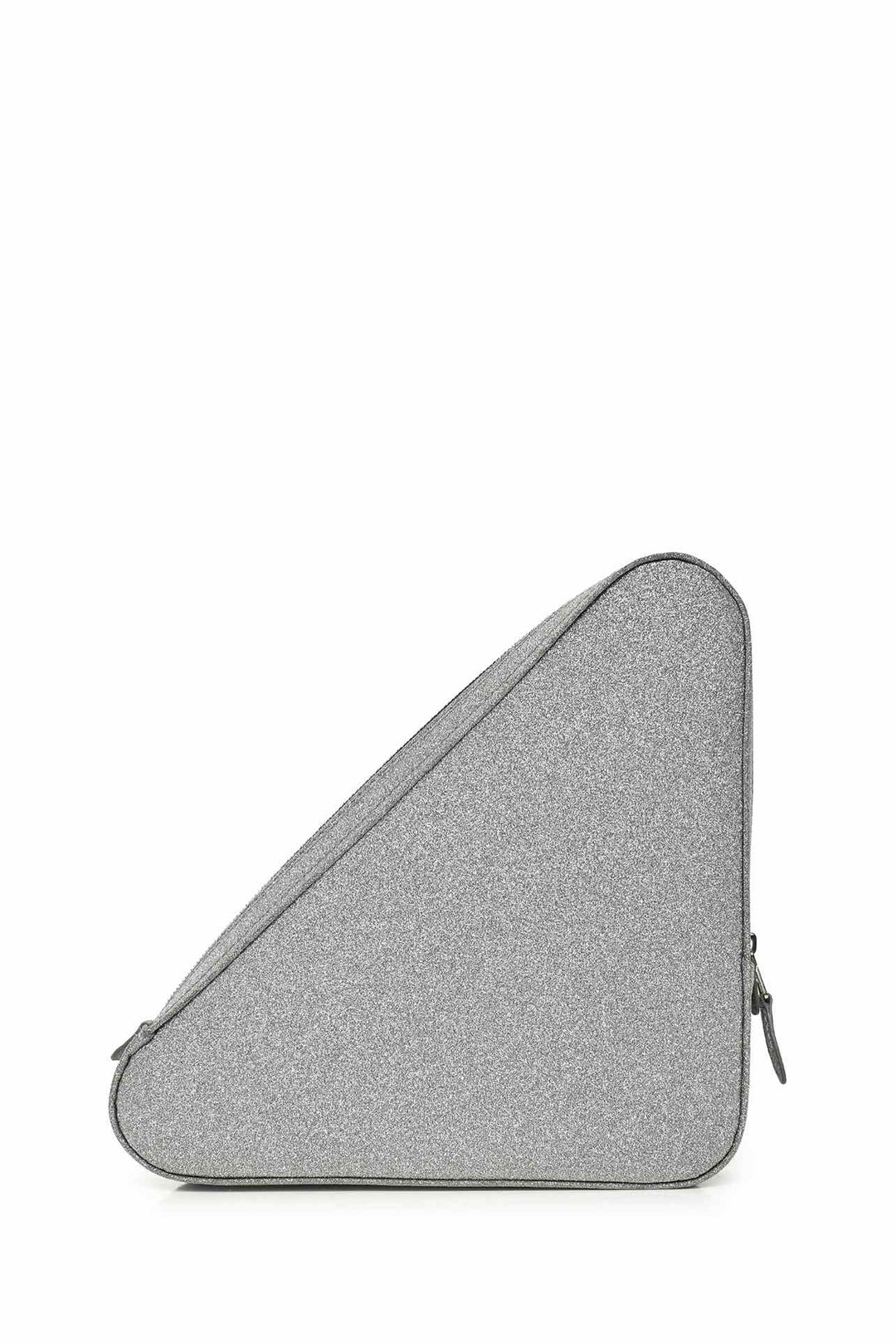 Balenciaga F/W 2018 Logo Glitter Triangle Clutch