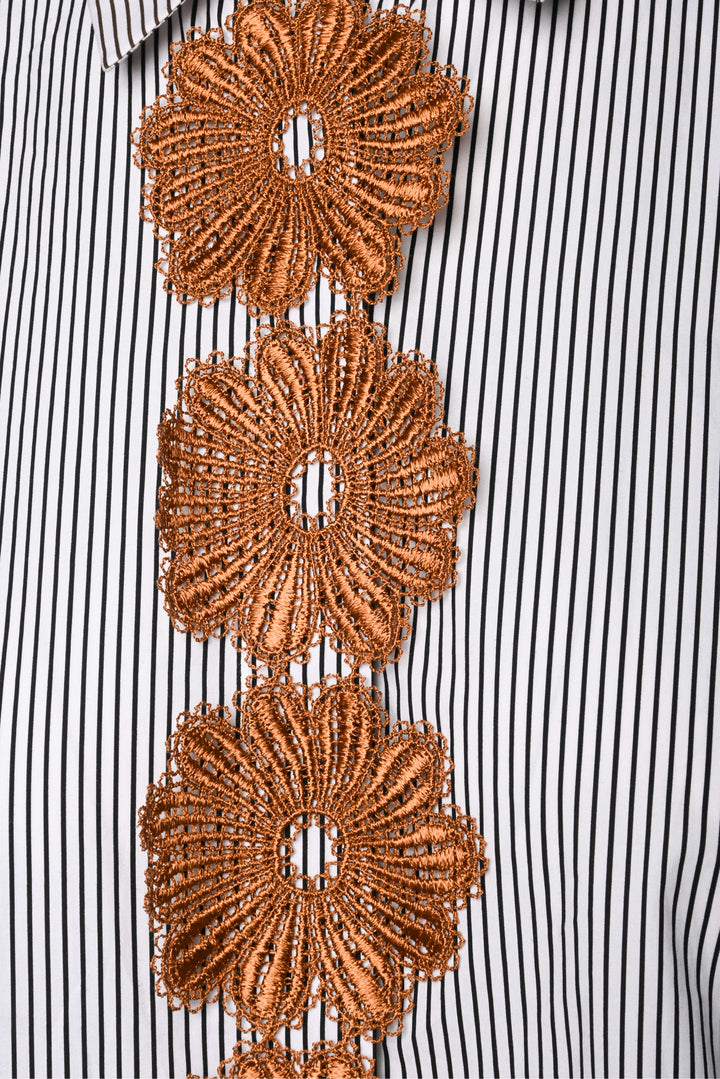 Silvia Tcherassi Size S Floral & Stripe Naroa Blouse