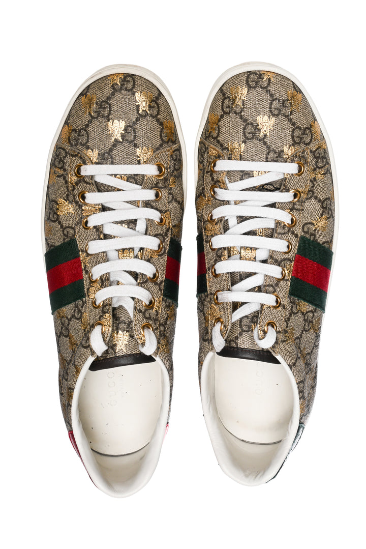Gucci Size 39.5 Ace Bee GG Supreme Sneaker