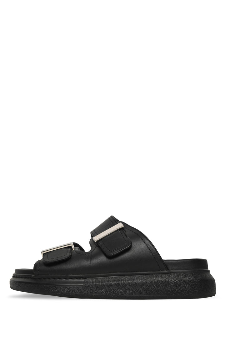 Alexander Mcqueen Size 36 Double Band Leather Slides