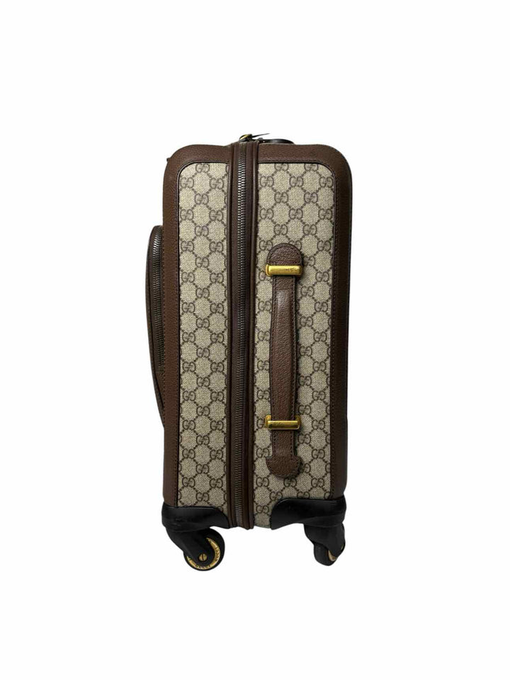 Gucci GG Supreme Web Carry On Rolling Travel Bag Luggage