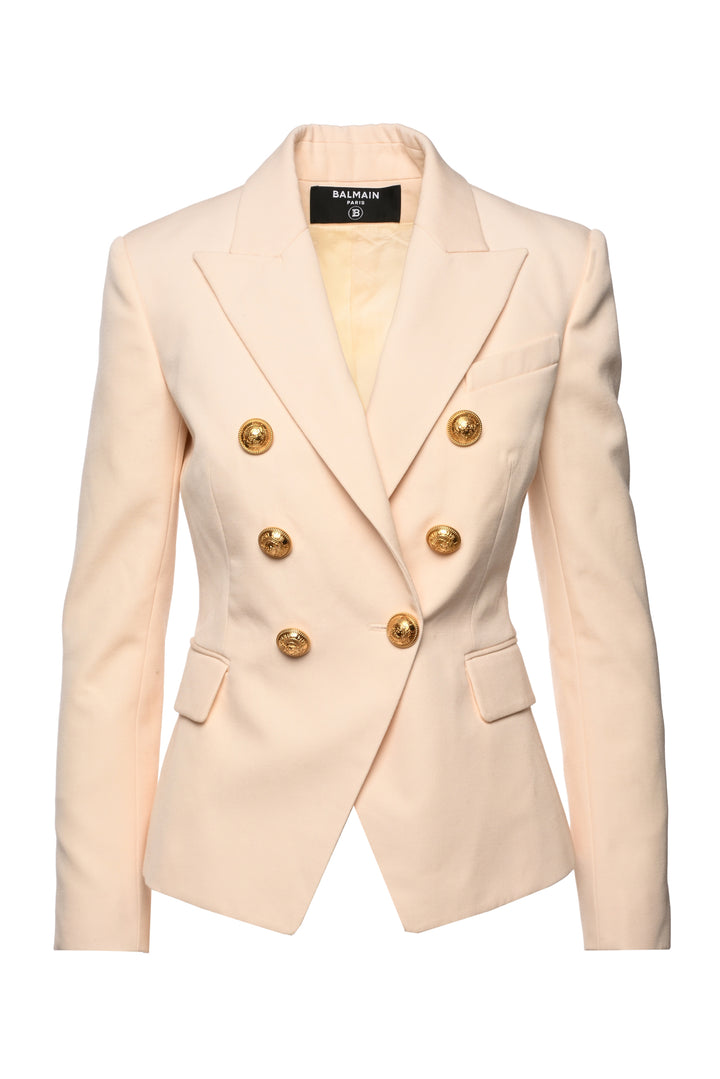 Balmain Size 36 Double Breasted Wool Blazer