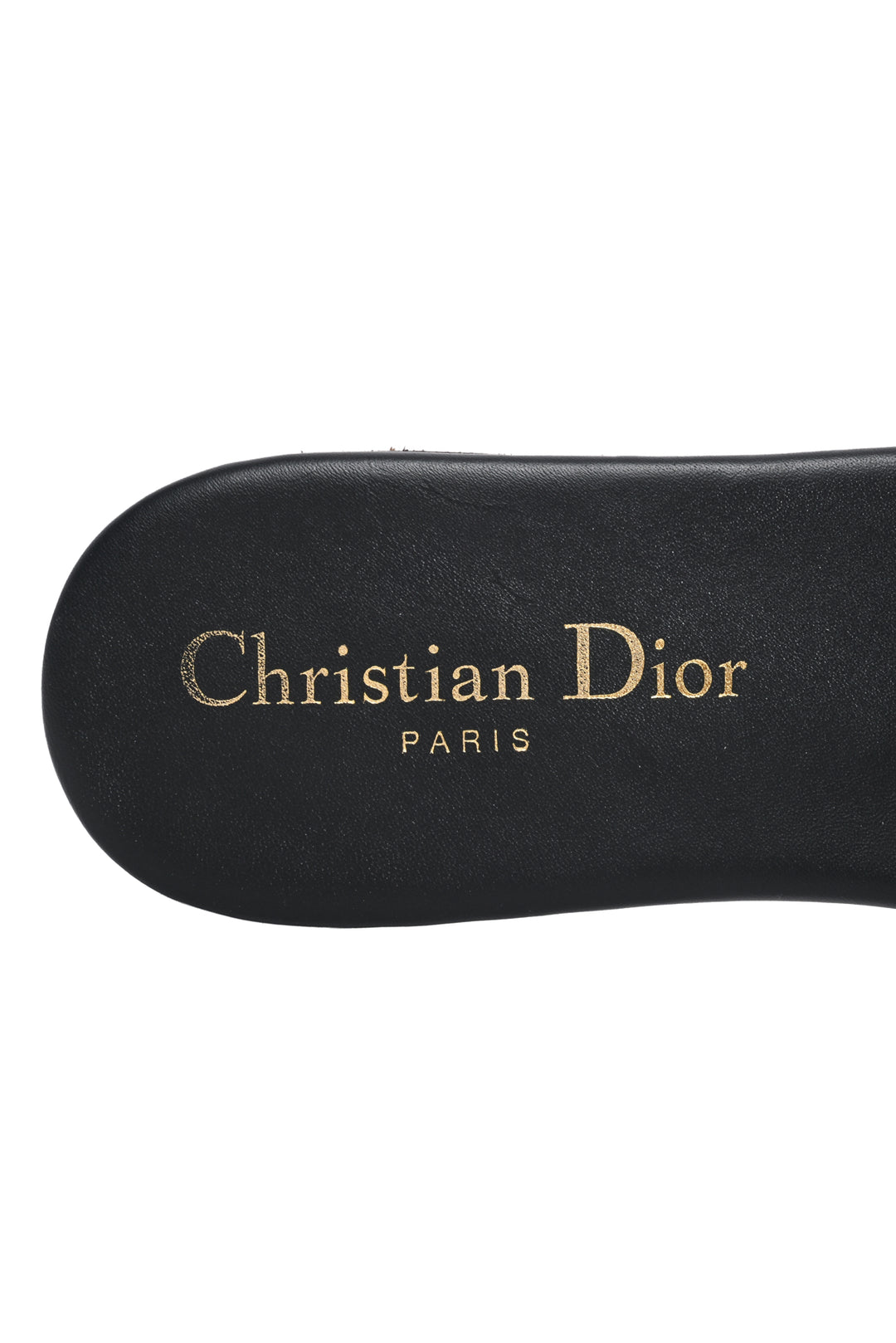 Dior Size 35.5 Dway Embroidered Cotton Slide Sandals