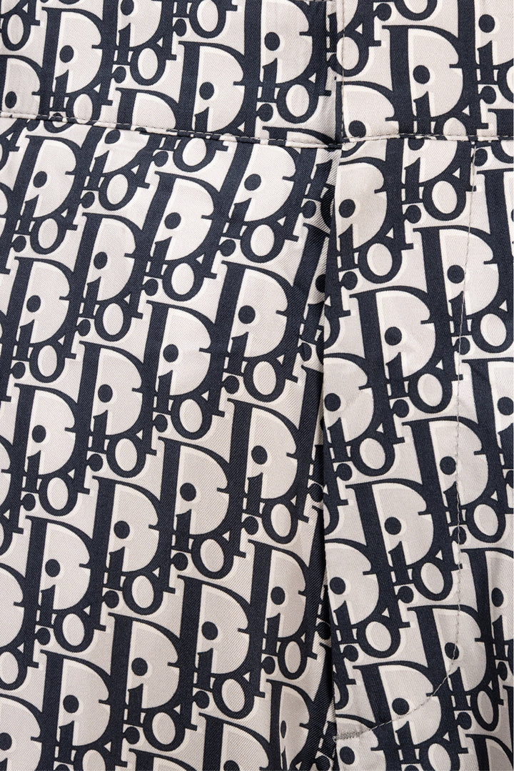 Dior Size S Oblique Monogram Silk Bermuda Shorts