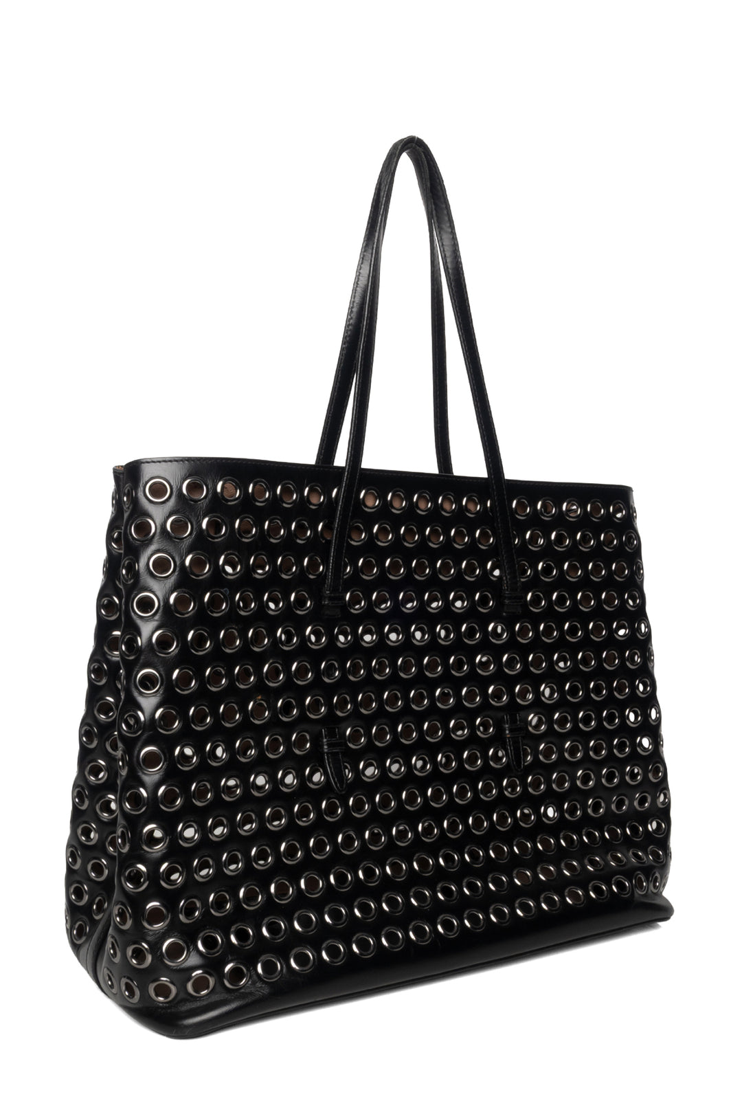 Alaia Calfskin Grommet Tote