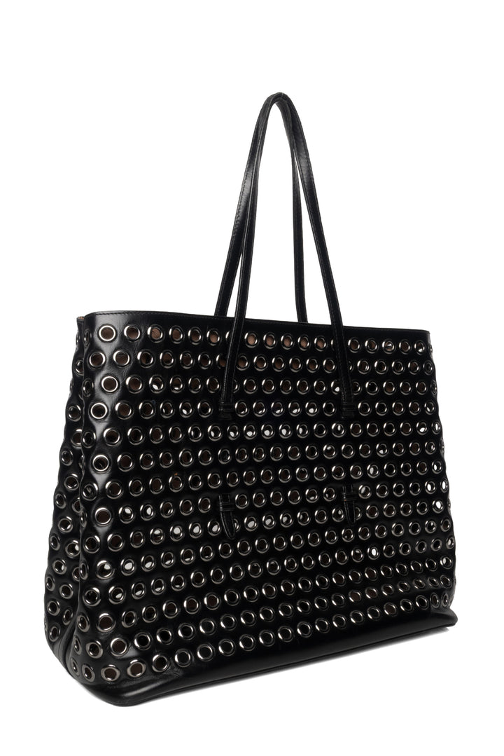 Alaia Calfskin Grommet Tote