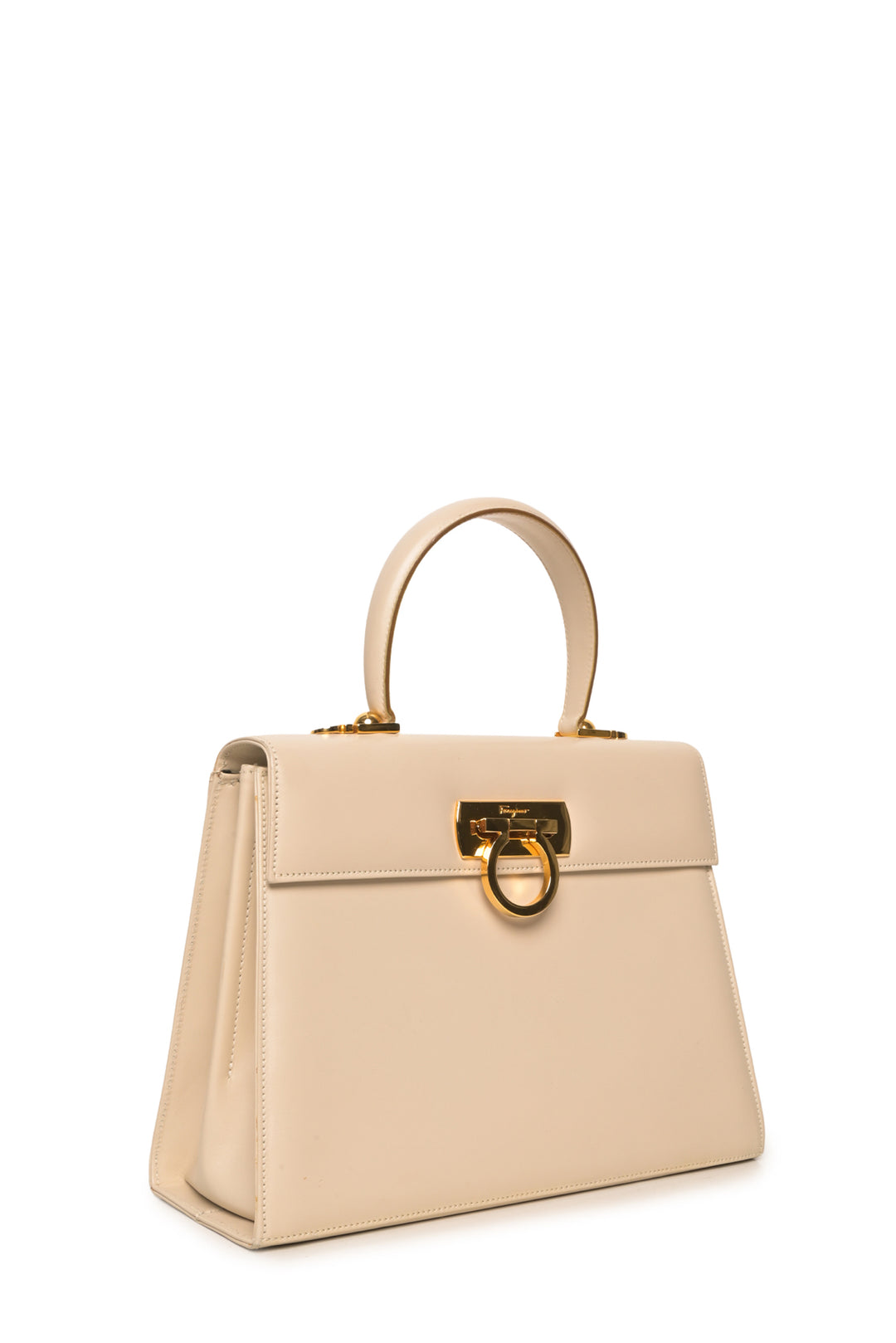 Salvatore Ferragamo Leather Kelly Top Handle Bag