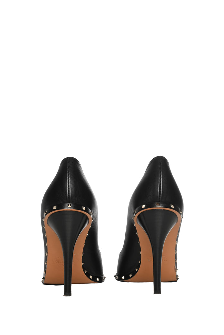 Valentino Size 37.5 Leather Rockstud Soul Pumps